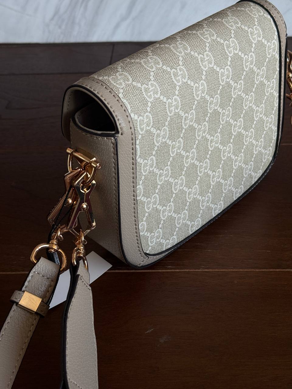 Gucci Horsebit 1955 Mini Bag Light Grey Soft - 9