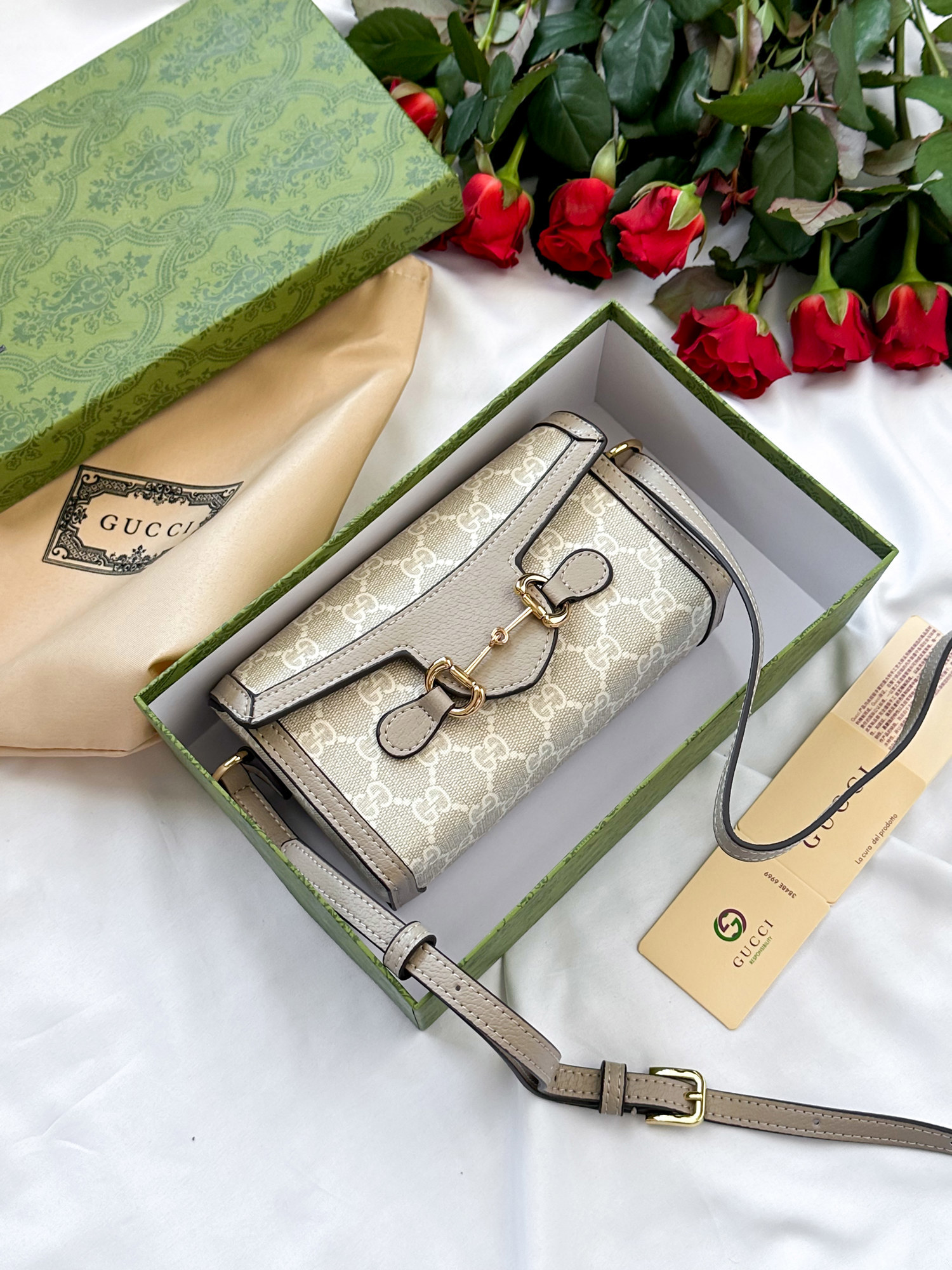 Gucci Horsebit 1955 Mini Bag Light [оригінальна коробка] - 3