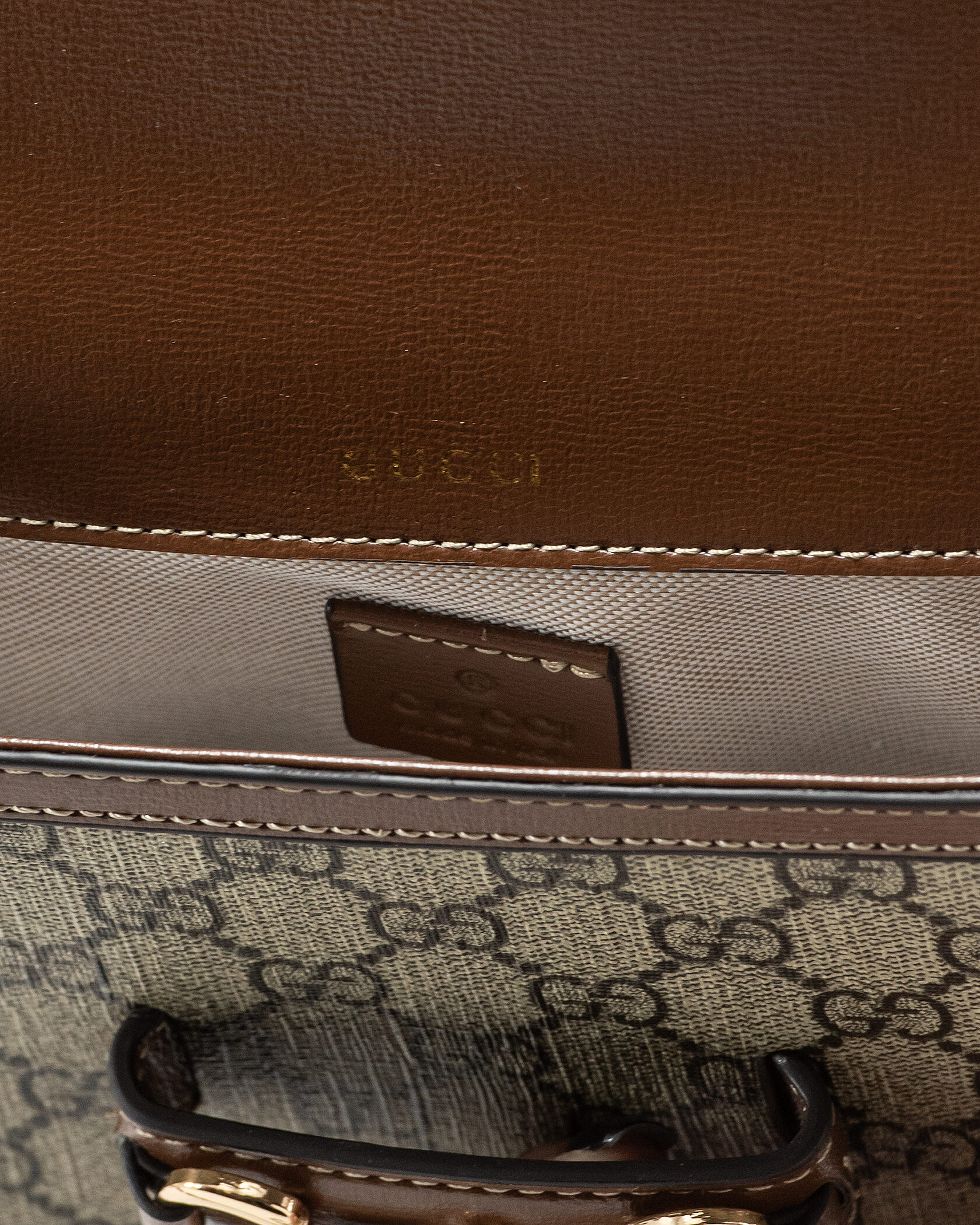 Gucci Horsebit 1955 Shoulder Bag Grey/Brown - 13