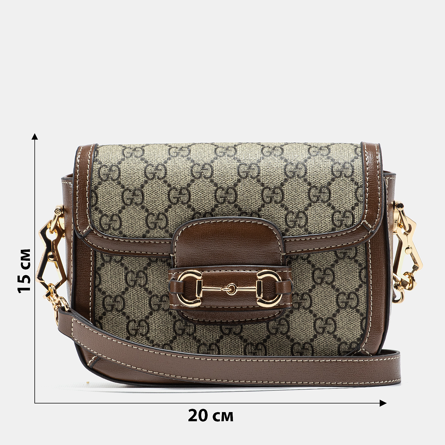Gucci Horsebit 1955 Shoulder Bag Grey/Brown - 3