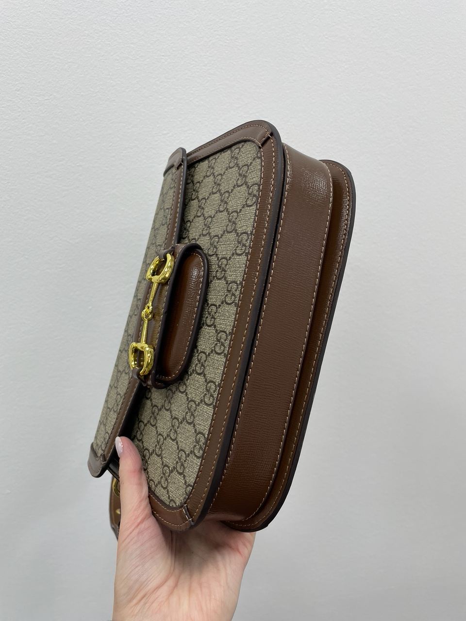 Gucci Horsebit 1955 Shoulder Bag Grey/Brown - 12