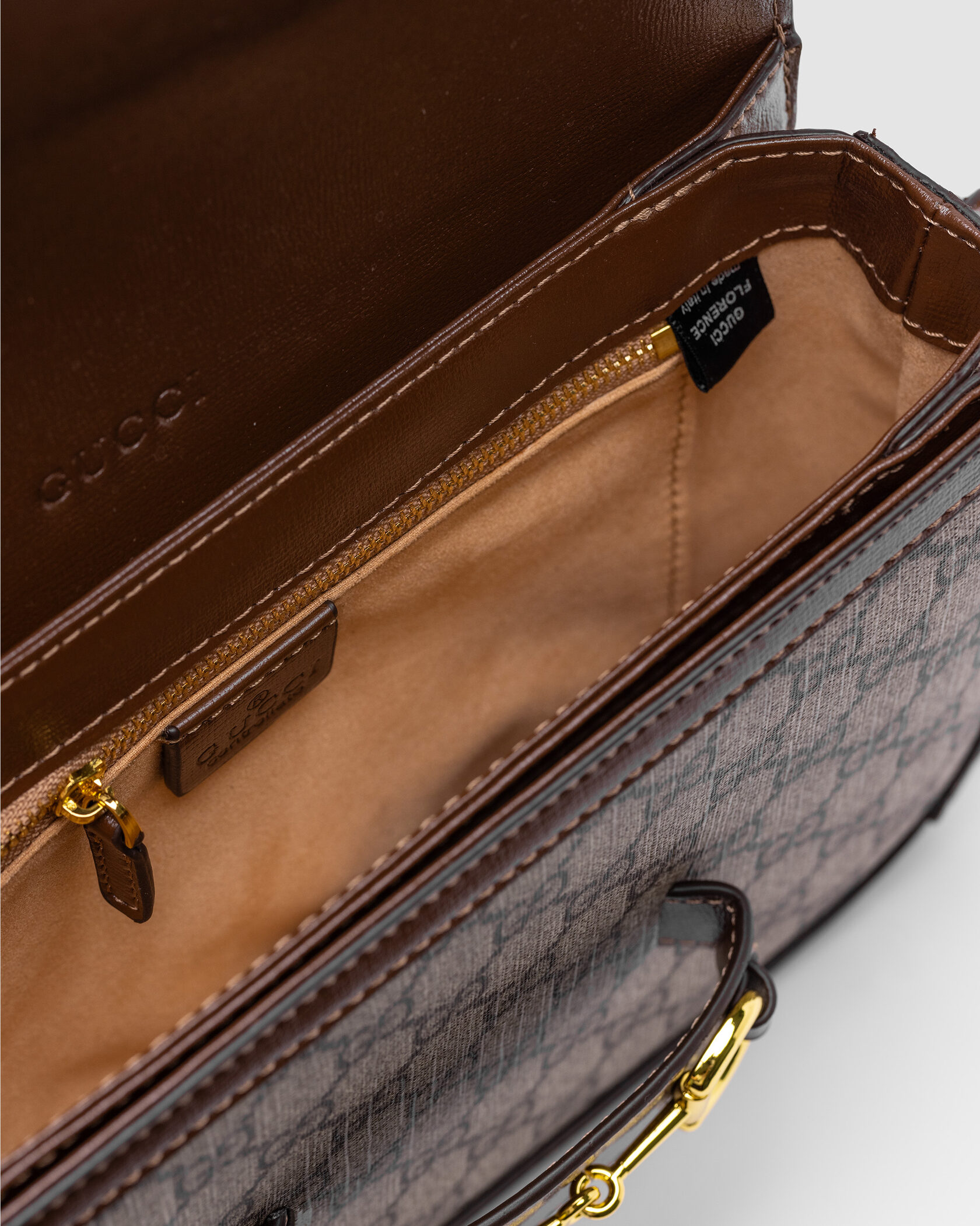 Gucci Horsebit 1955 Shoulder Bag Grey/Brown - 16