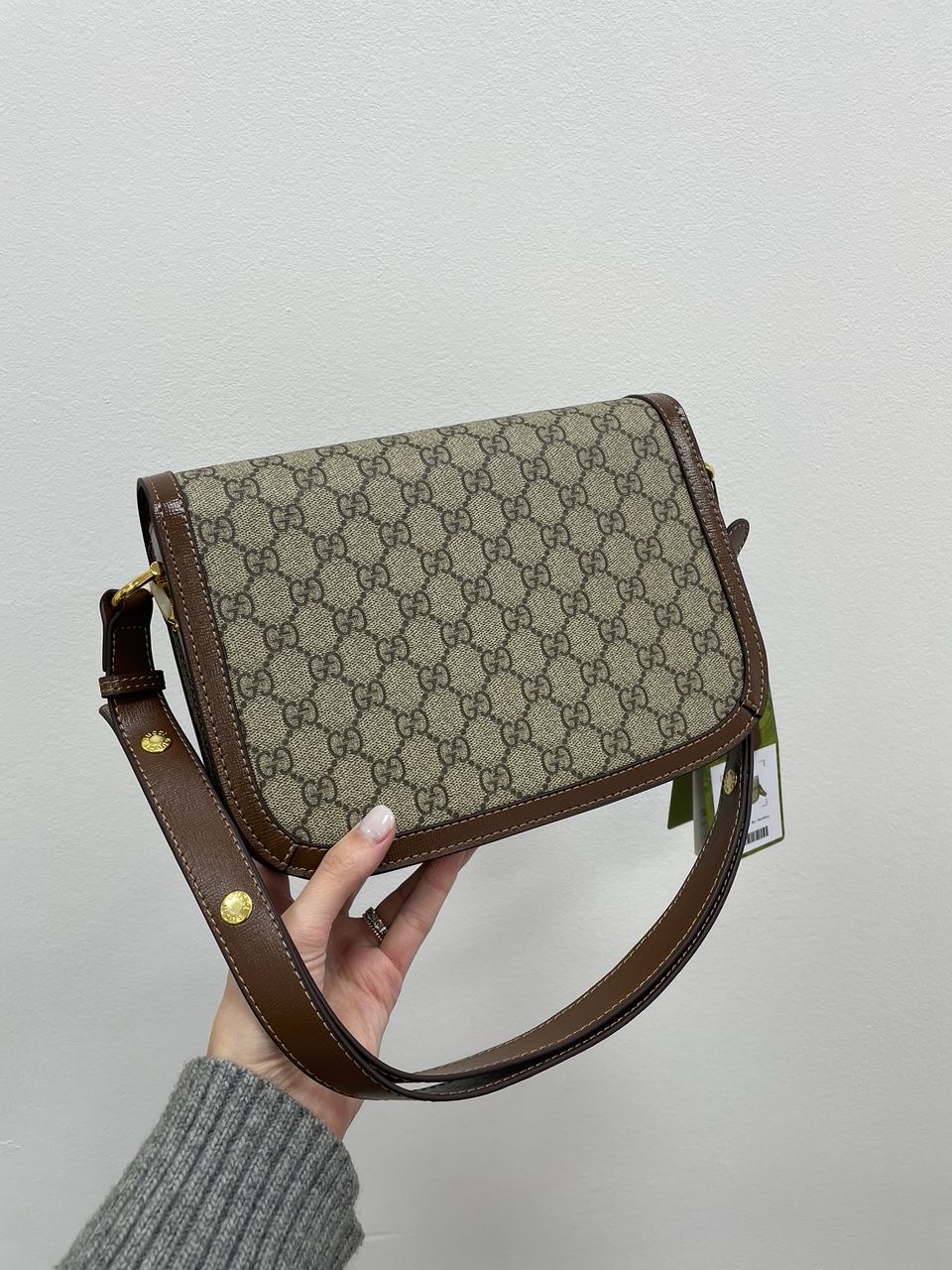 Gucci Horsebit 1955 Shoulder Bag Grey/Brown - 8