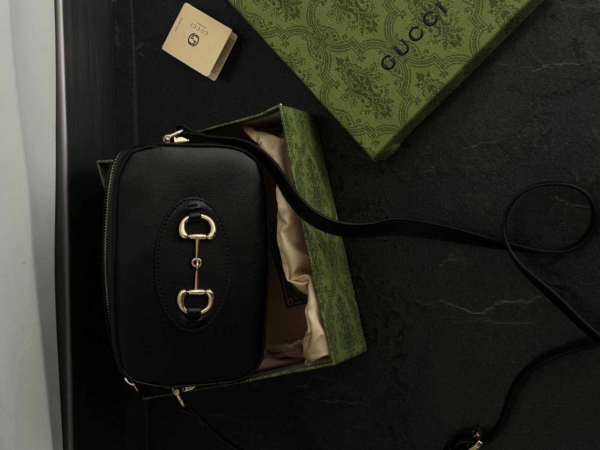 Gucci Horsebit 1955 Small Shoulder Bag Black [оригінальна короб - 5
