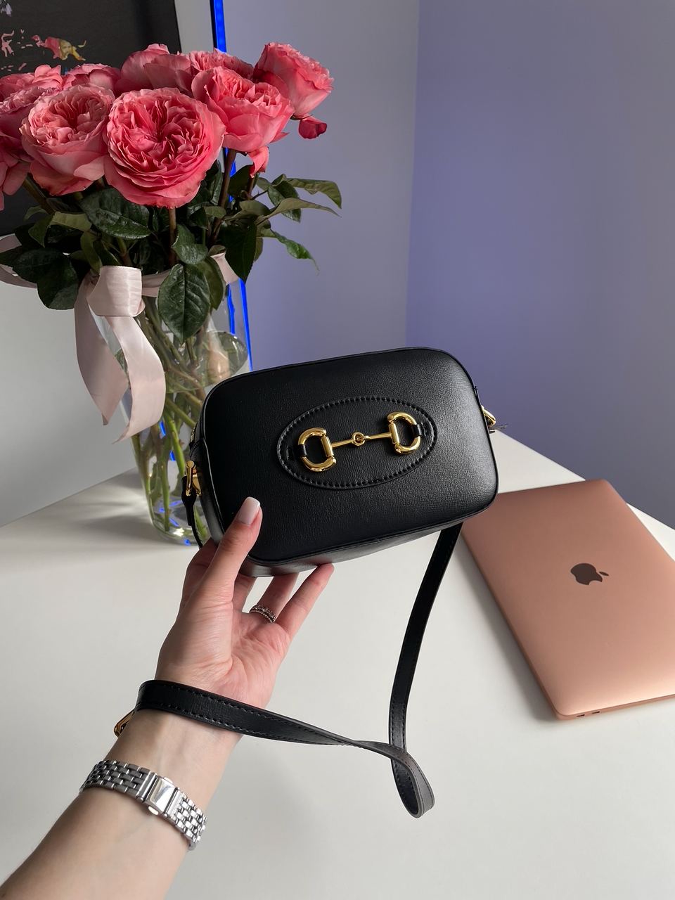 Gucci Horsebit 1955 Small Shoulder Bag Black - 6