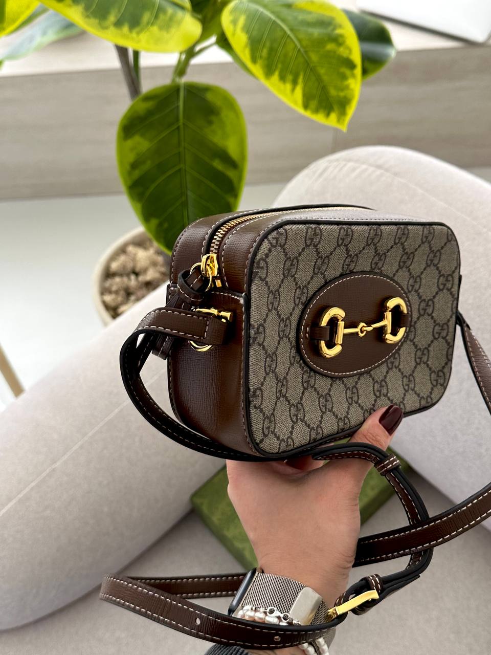 Gucci Horsebit 1955 Small Shoulder Bag Brown - 2