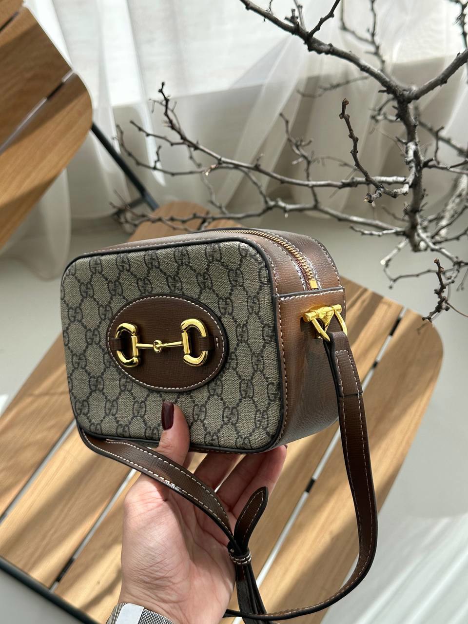 Gucci Horsebit 1955 Small Shoulder Bag Brown - 10