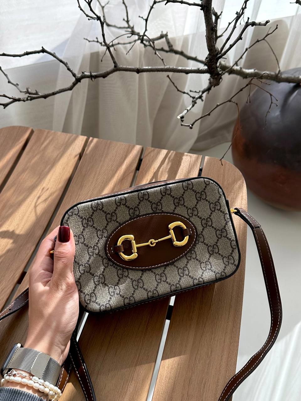 Gucci Horsebit 1955 Small Shoulder Bag Brown - 5