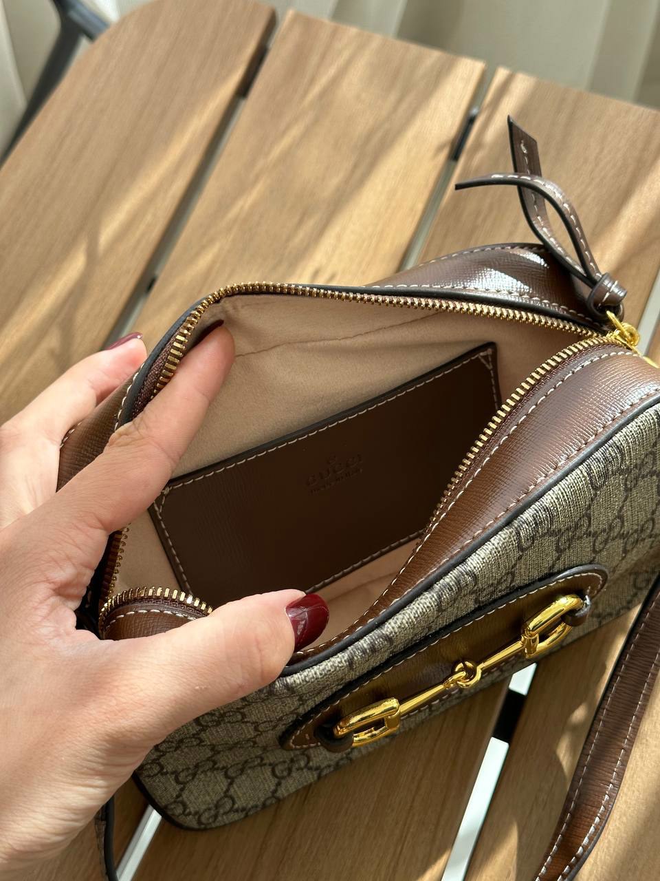 Gucci Horsebit 1955 Small Shoulder Bag Brown - 7