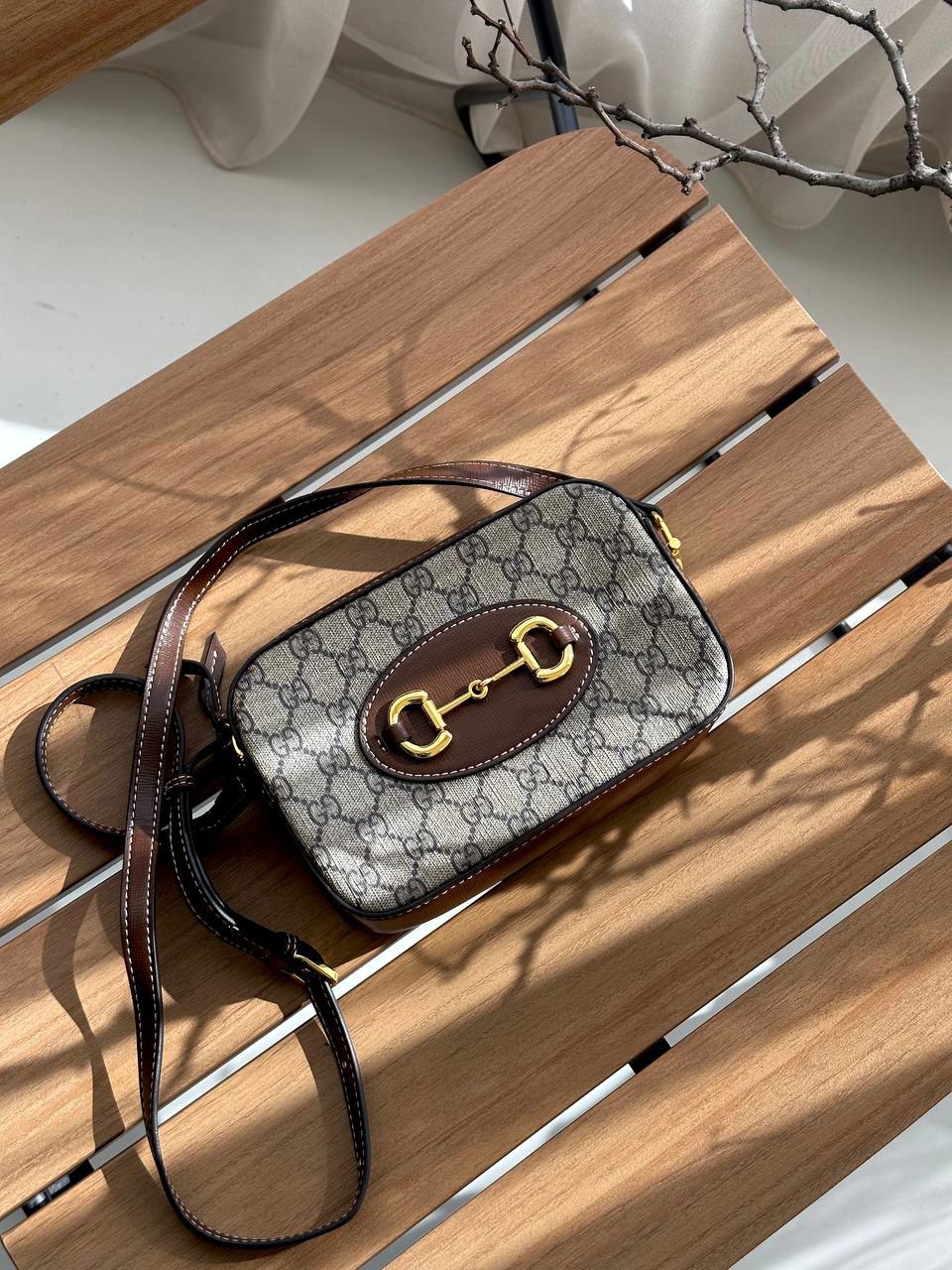 Gucci Horsebit 1955 Small Shoulder Bag Brown - 12