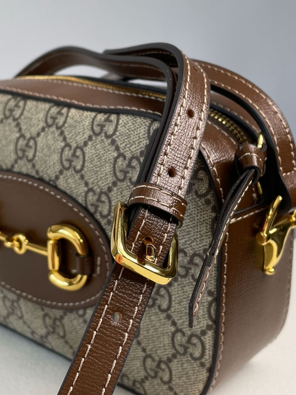 Gucci Horsebit 1955 Small Shoulder Bag Brown - 12