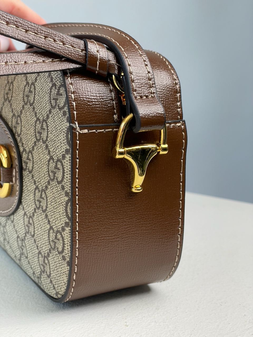 Gucci Horsebit 1955 Small Shoulder Bag Brown - 15