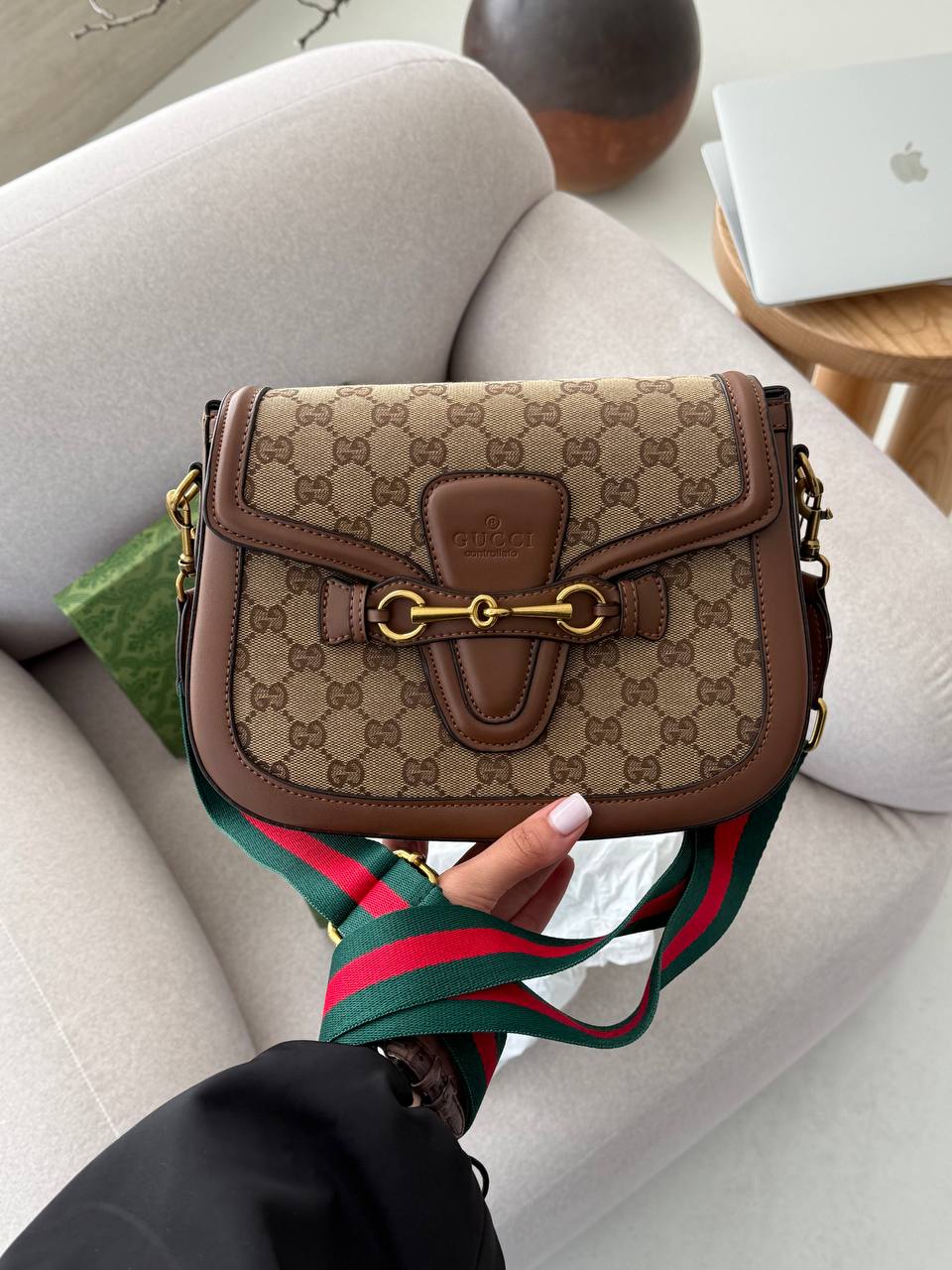 Gucci Lady Web GG Canvas Shoulder Bag - 3
