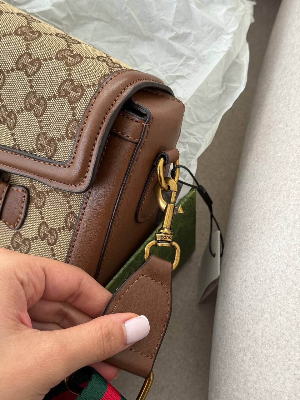 Gucci Lady Web GG Canvas Shoulder Bag - 6