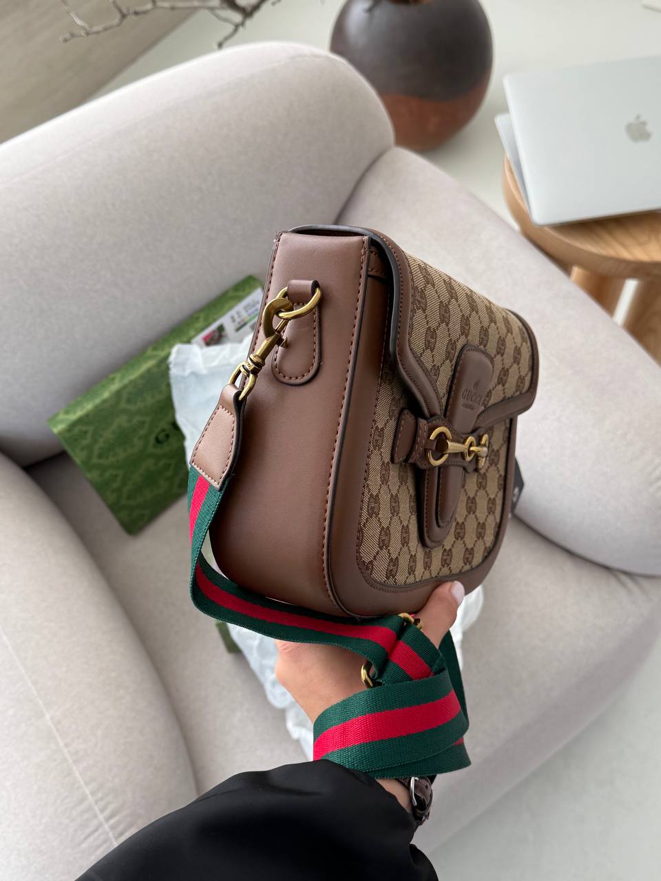 Gucci Lady Web GG Canvas Shoulder Bag - 7