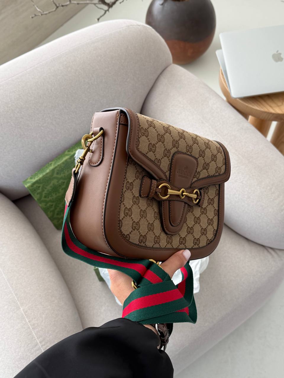 Gucci Lady Web GG Canvas Shoulder Bag - 8