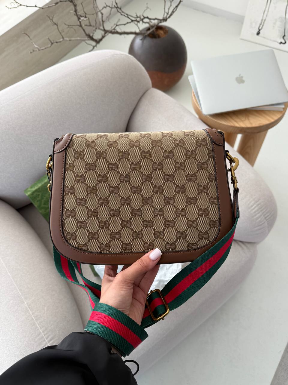 Gucci Lady Web GG Canvas Shoulder Bag - 9