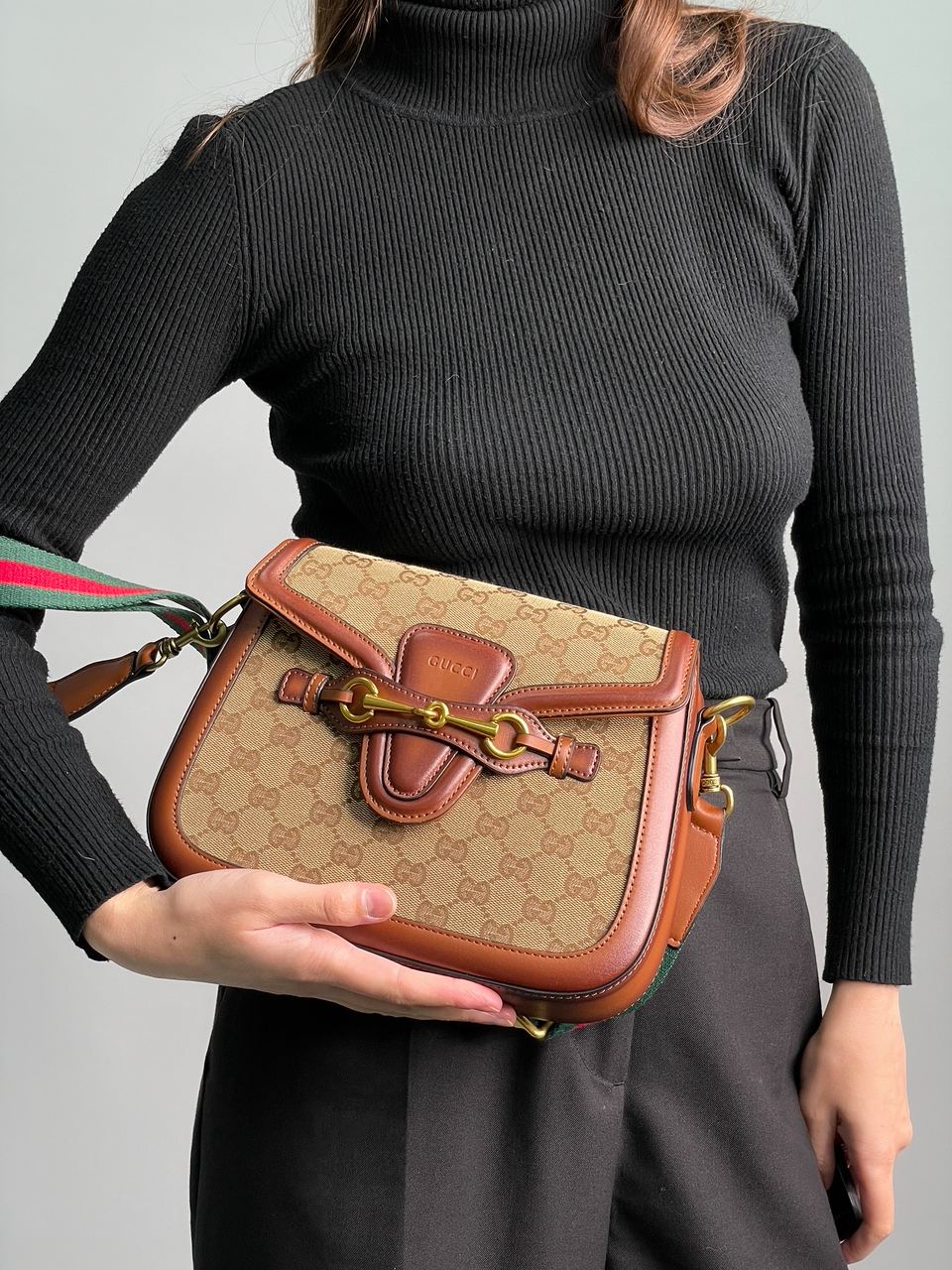 Gucci Lady Web GG Canvas Shoulder Bag - 11
