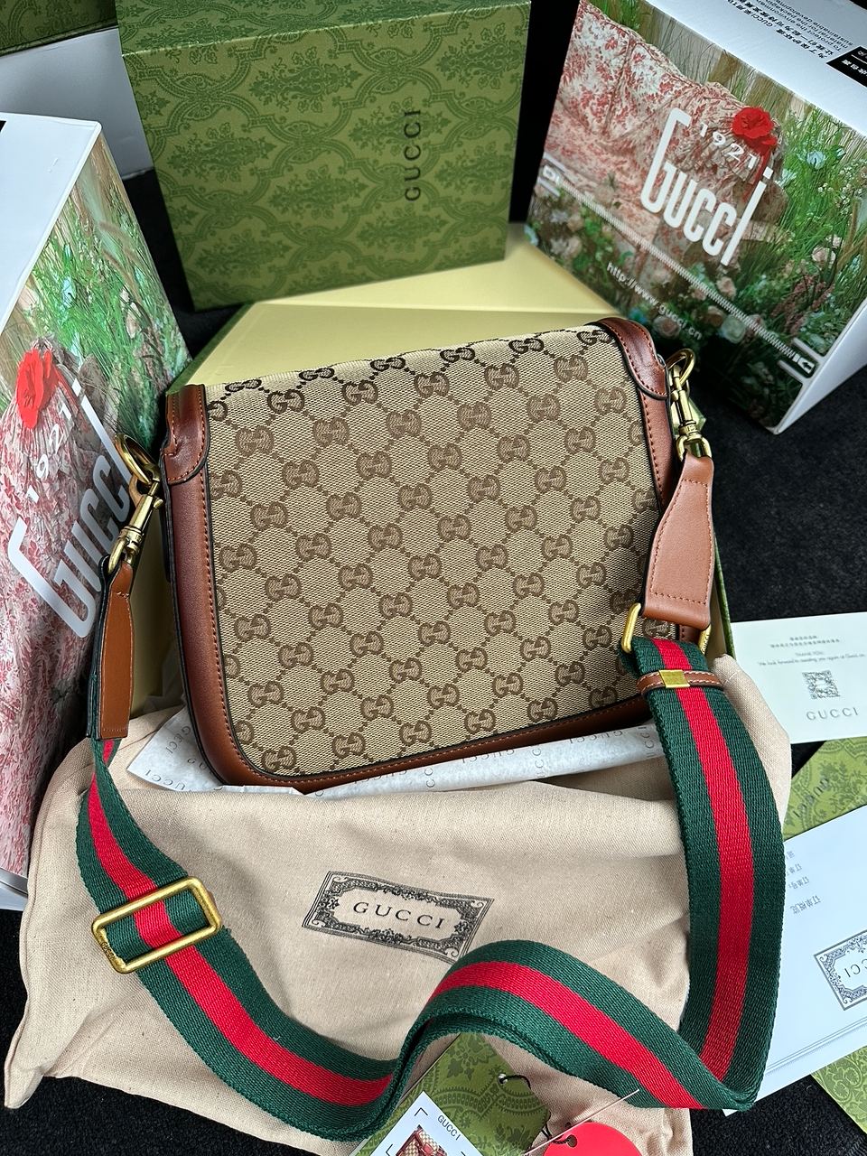 Gucci Lady Web GG Canvas Shoulder Bag - 13