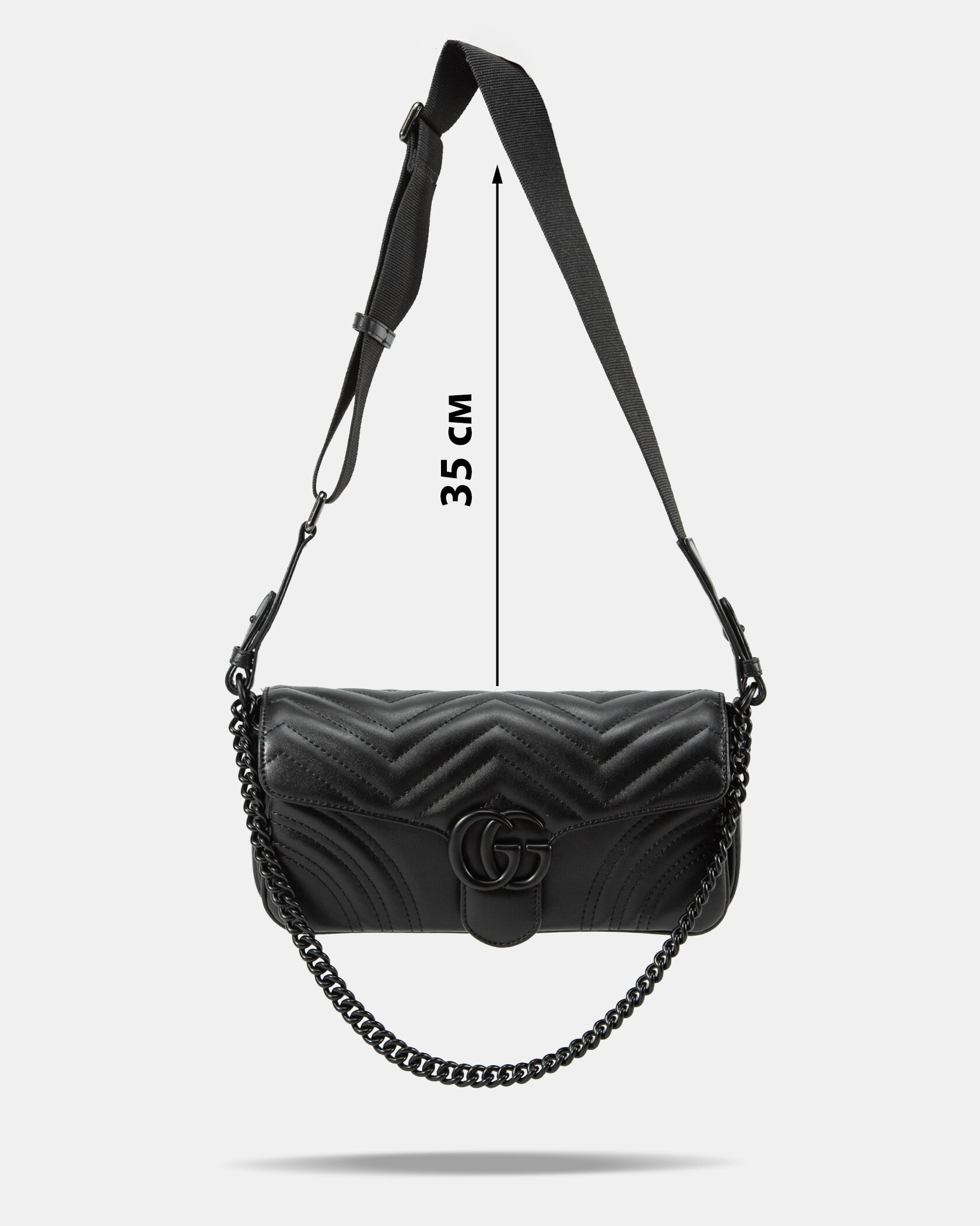 Gucci Marmont Medium Shoulder Bag Total Black - 4