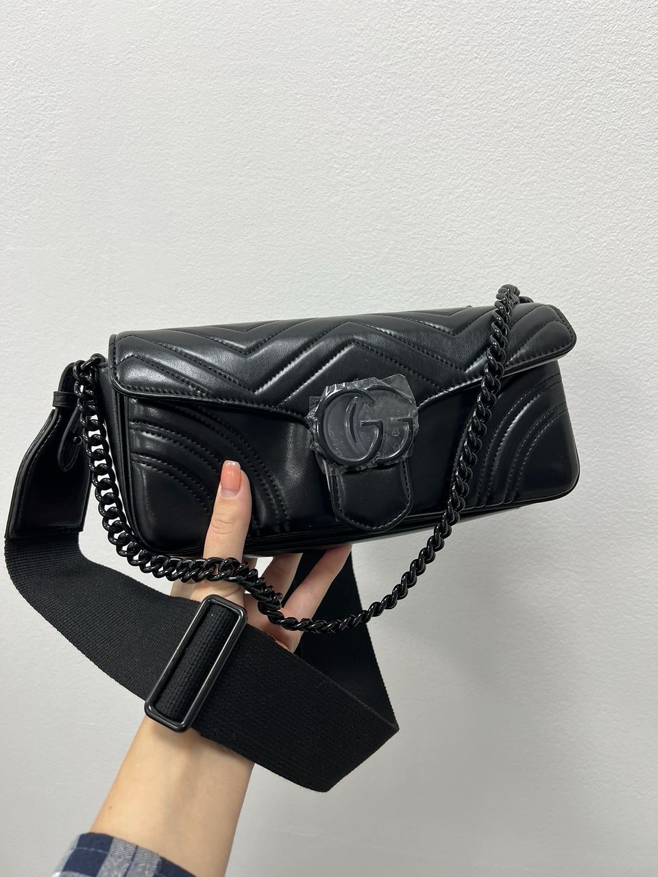 Gucci Marmont Medium Shoulder Bag Total Black - 12