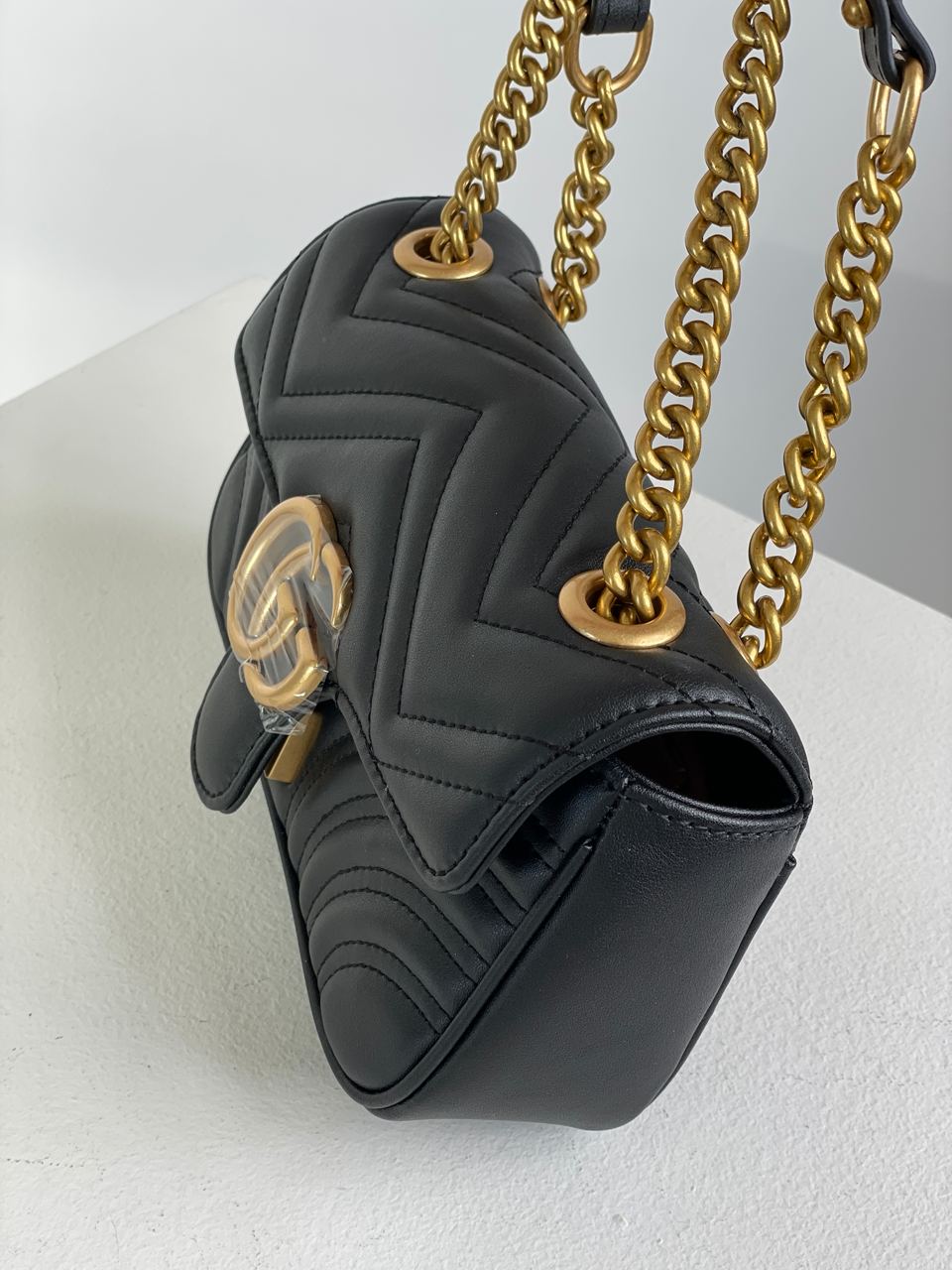 Gucci Marmont Mini Shoulder Bag, Gold Hardware - 12