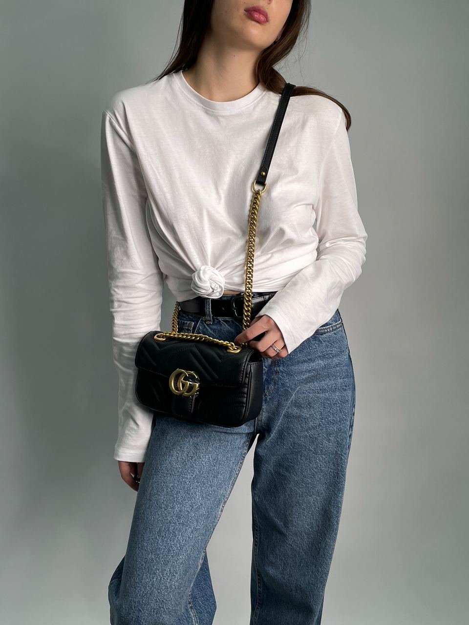 Gucci Marmont Mini Shoulder Bag, Gold Hardware - 7
