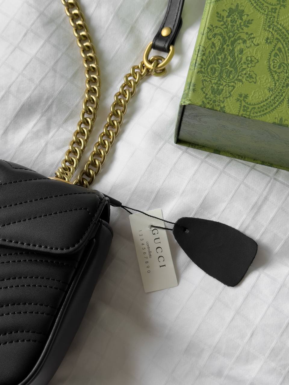 Gucci Marmont Mini Shoulder Bag Hardware Black/Gold - 12