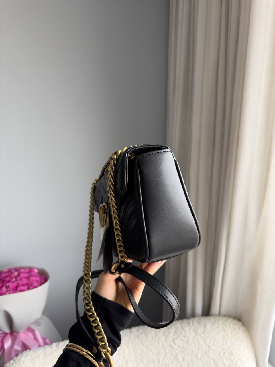 Gucci Marmont Mini Shoulder Bag Hardware Black/Gold - 15