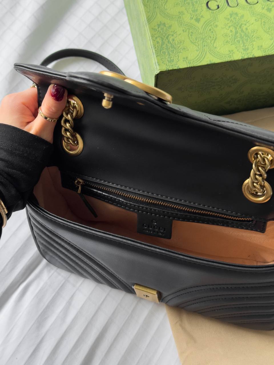 Gucci Marmont Mini Shoulder Bag Hardware Black/Gold - 19