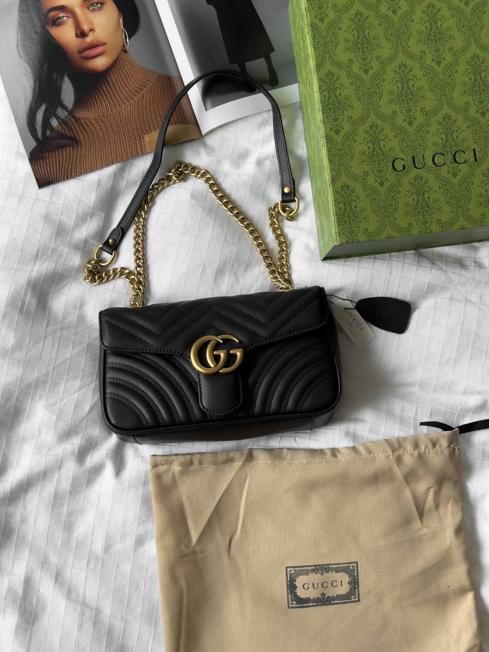 Gucci Marmont Mini Shoulder Bag Hardware Black/Gold - 4