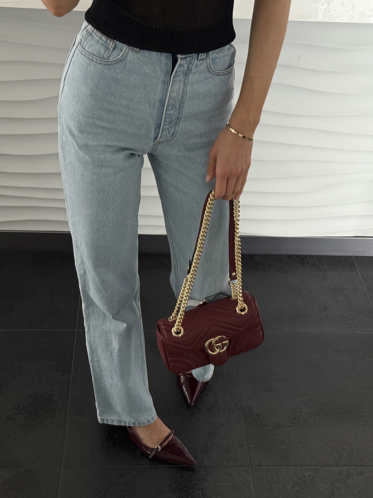Gucci Marmont Mini Shoulder Bag Red/Gold [оригінальна коробка] - 3