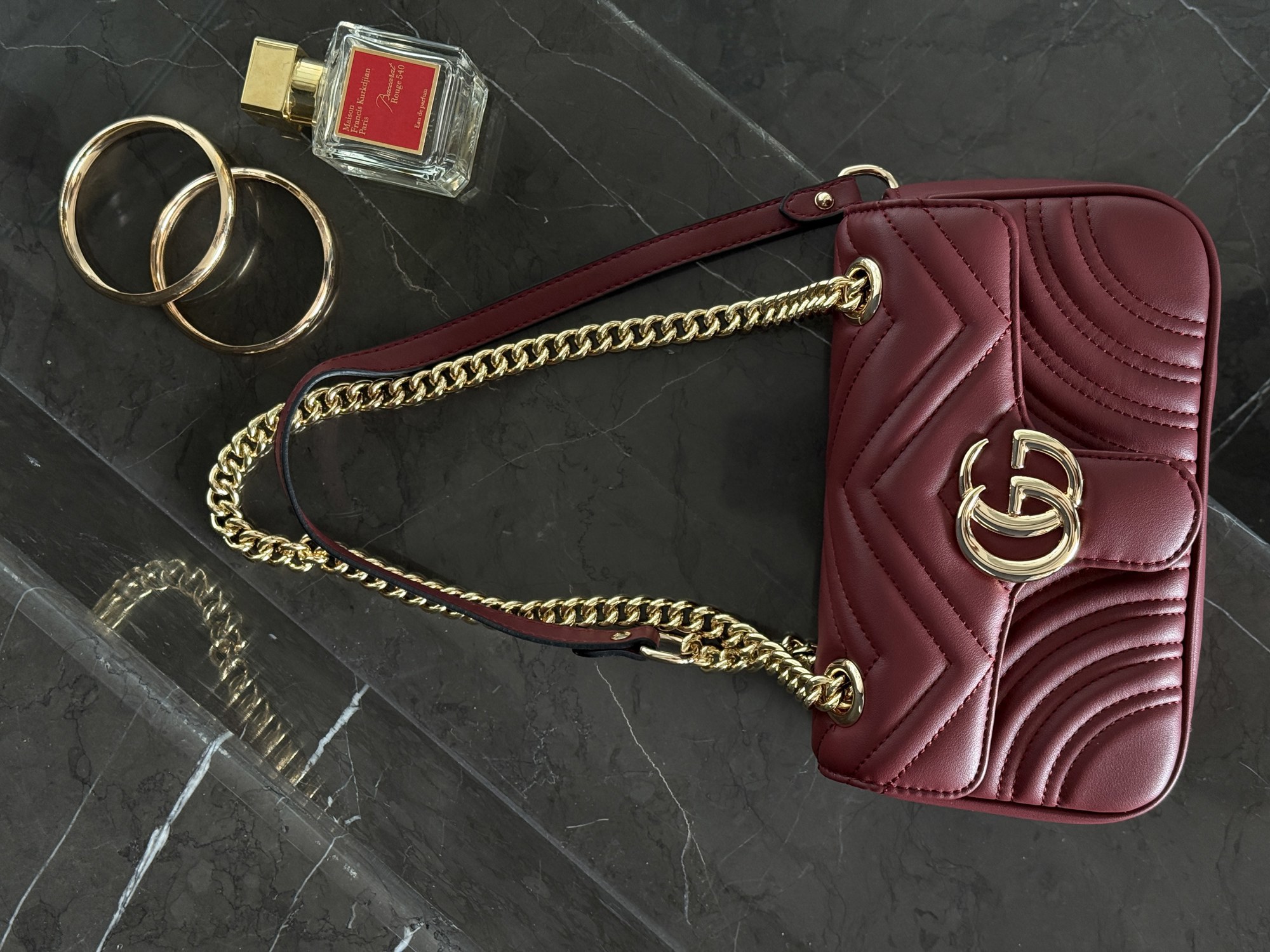 Gucci Marmont Mini Shoulder Bag Red/Gold [оригінальна коробка] - 15