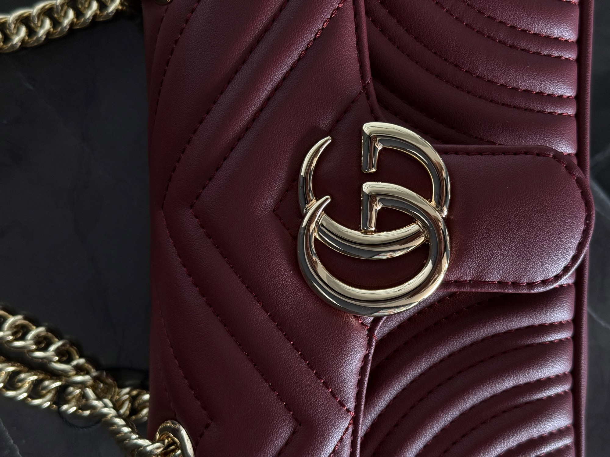 Gucci Marmont Mini Shoulder Bag Red/Gold [оригінальна коробка] - 14