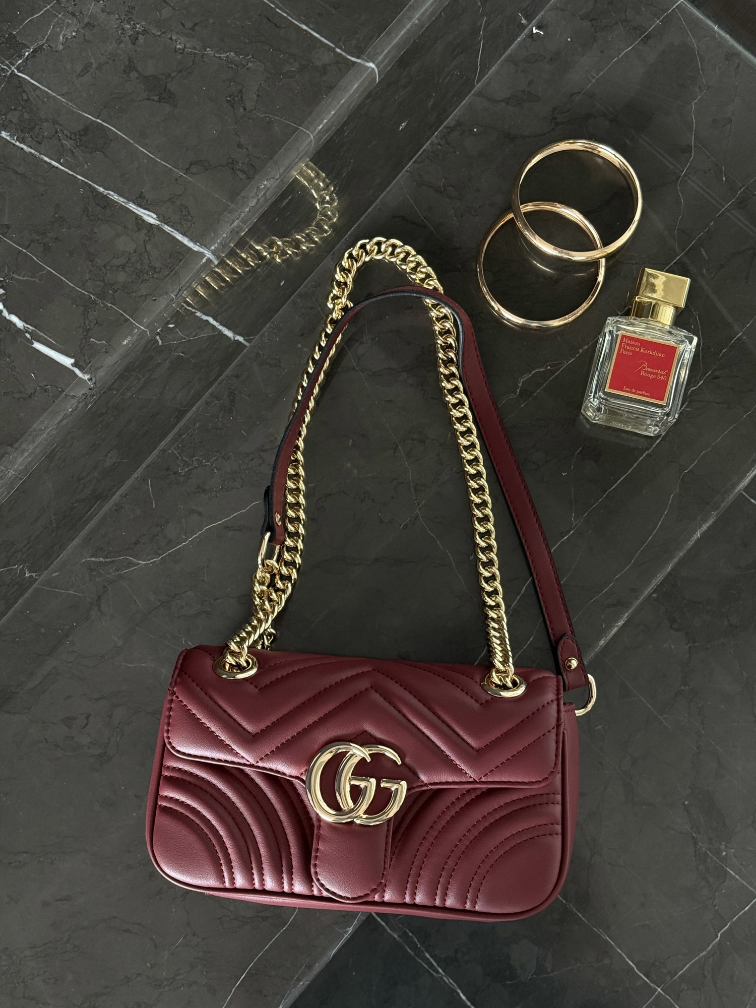 Gucci Marmont Mini Shoulder Bag Red/Gold [оригінальна коробка] - 8