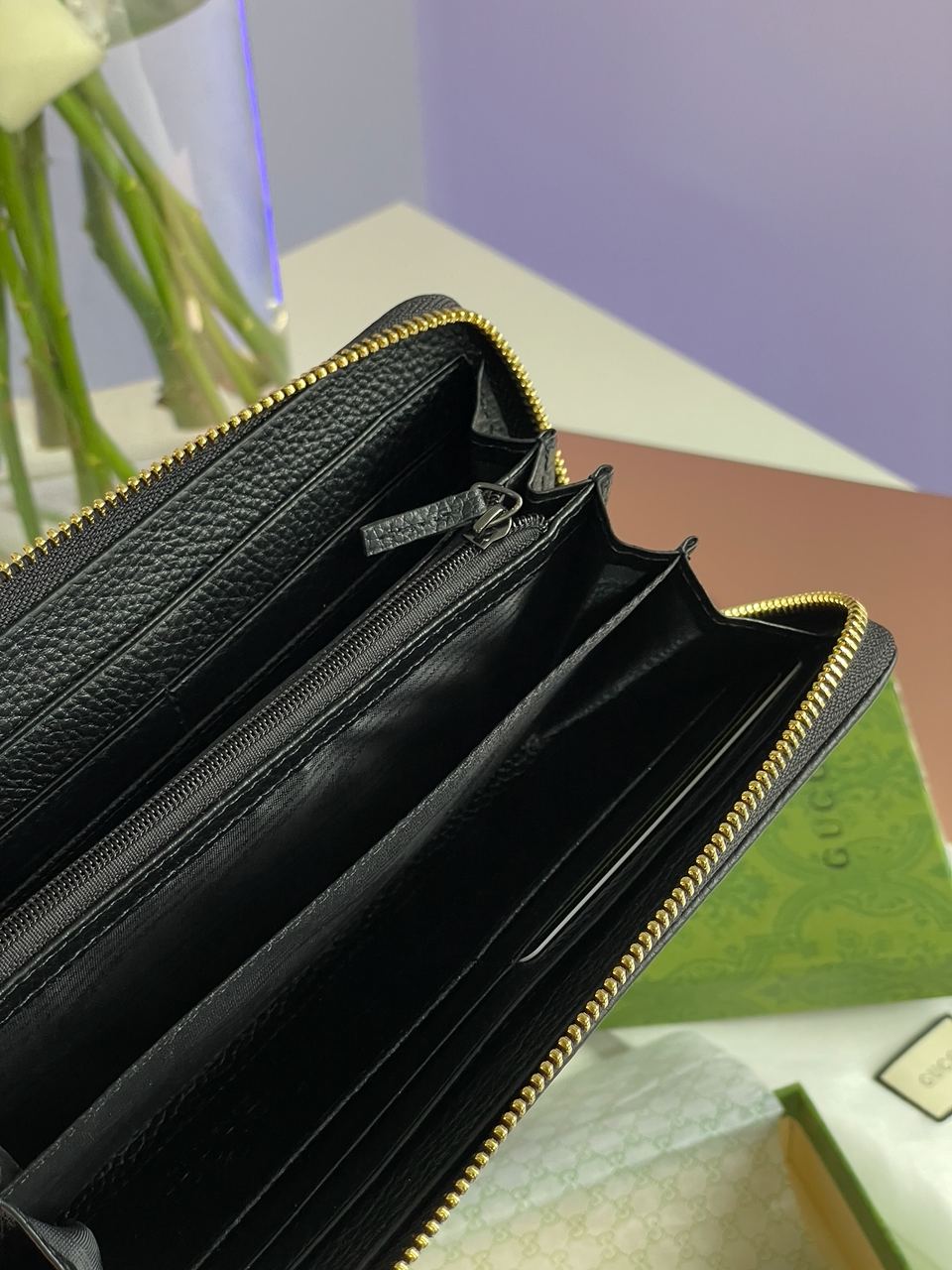 Gucci Marmont Zipper Wallet Black/Gold - 13