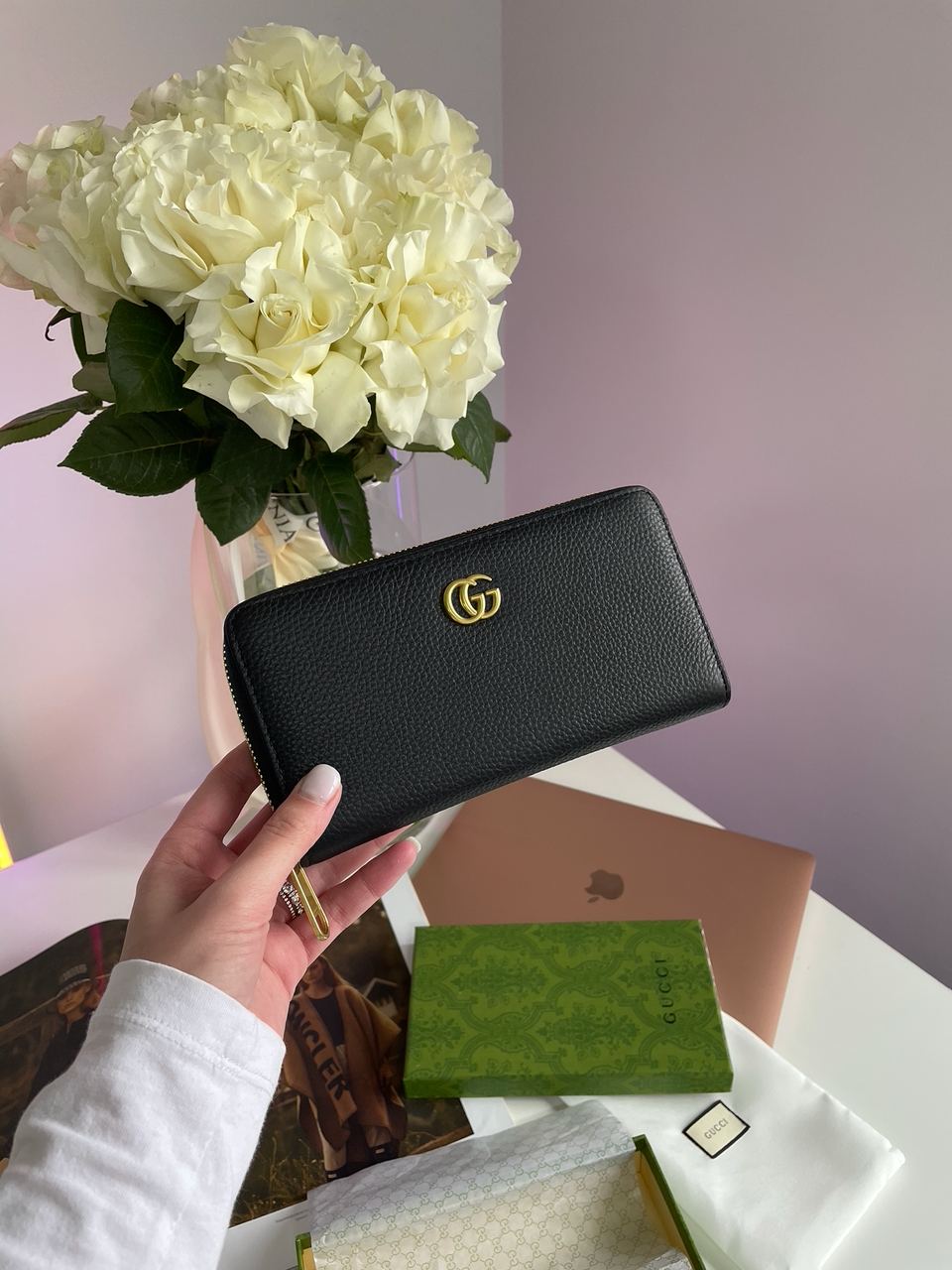 Gucci Marmont Zipper Wallet Black/Gold - 4
