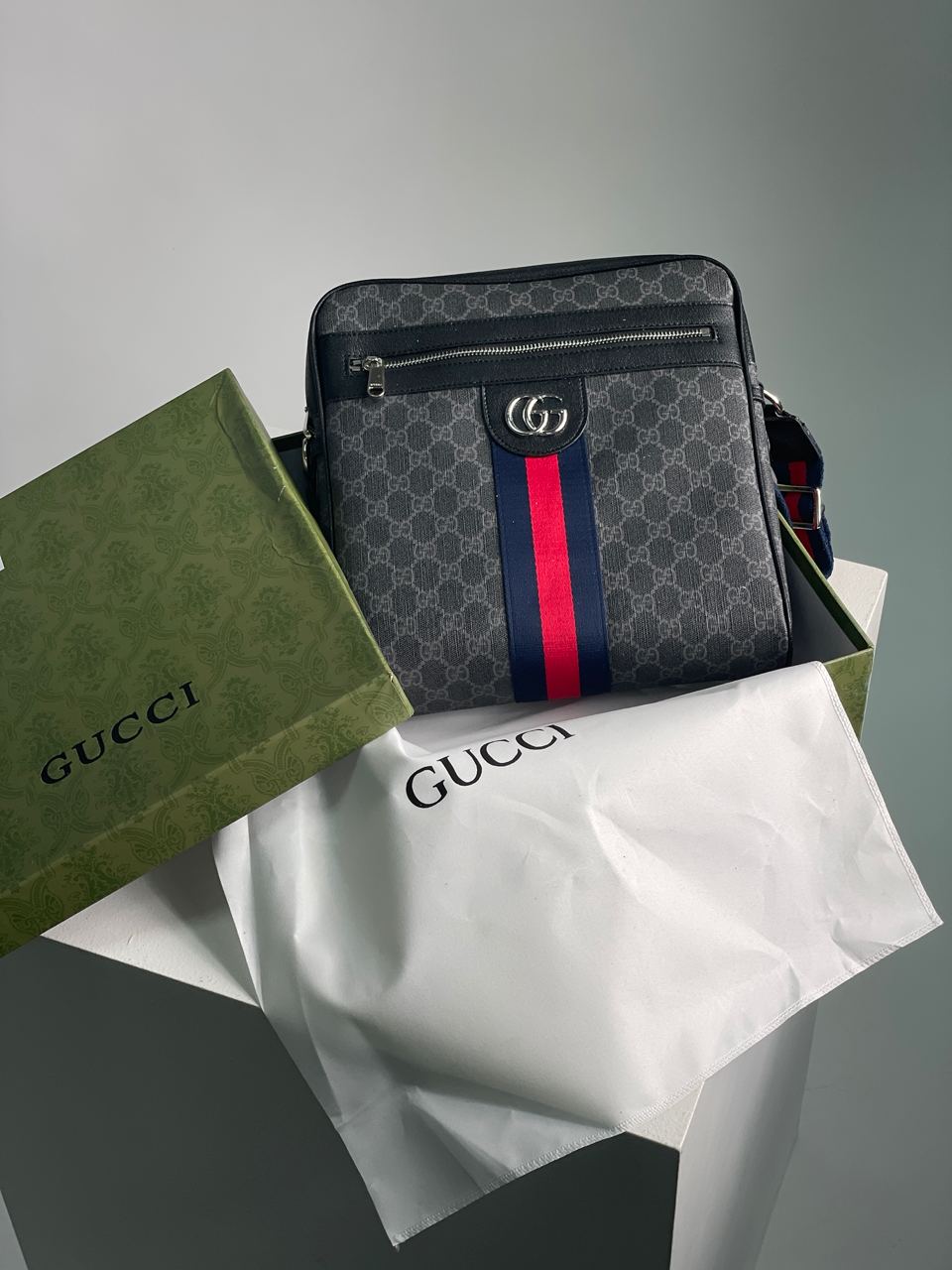 Gucci Ophidia GG Large Messenger Bag Blue - 2