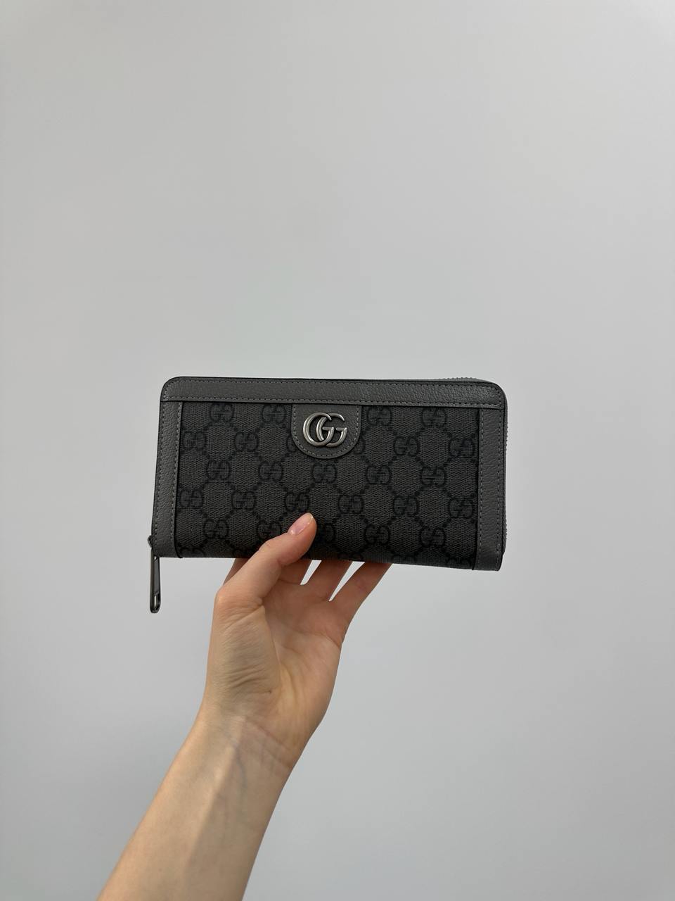 Gucci Ophidia GG Zip Around Wallet Grey/Silver - 4