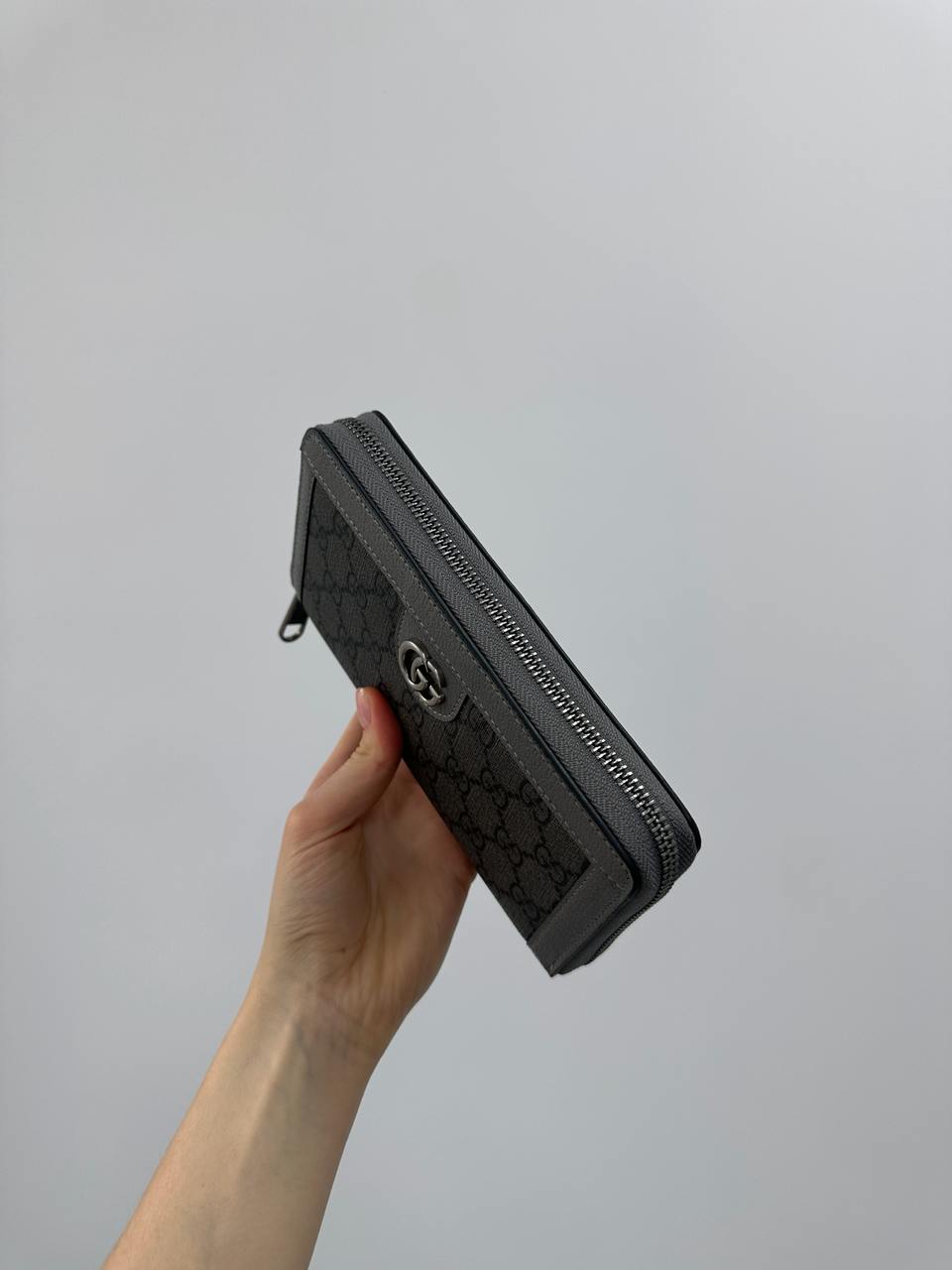 Gucci Ophidia GG Zip Around Wallet Grey/Silver - 7