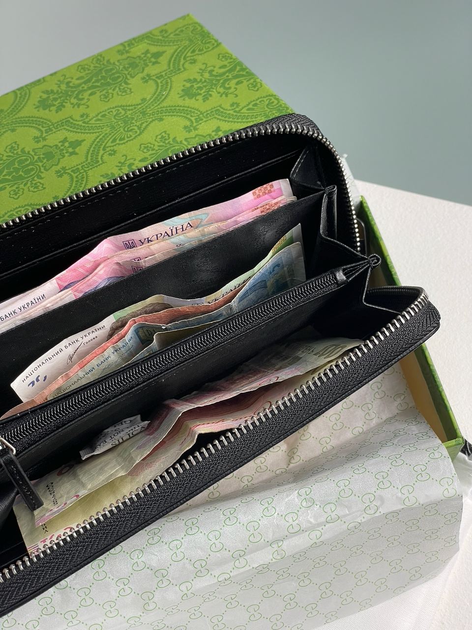 Gucci Ophidia GG Zip Around Wallet Grey - 13