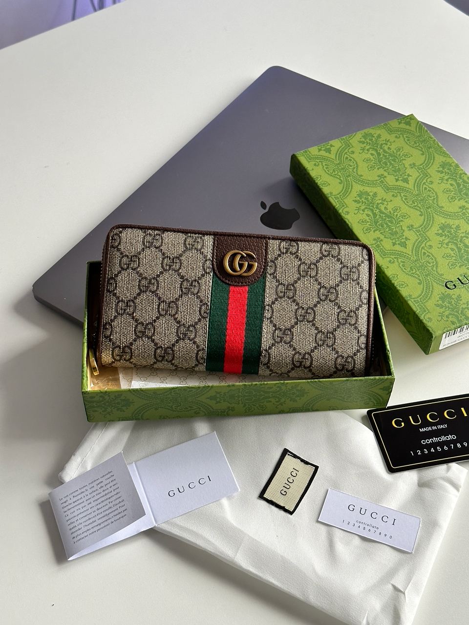 Gucci Ophidia GG Zip Around Wallet - 2