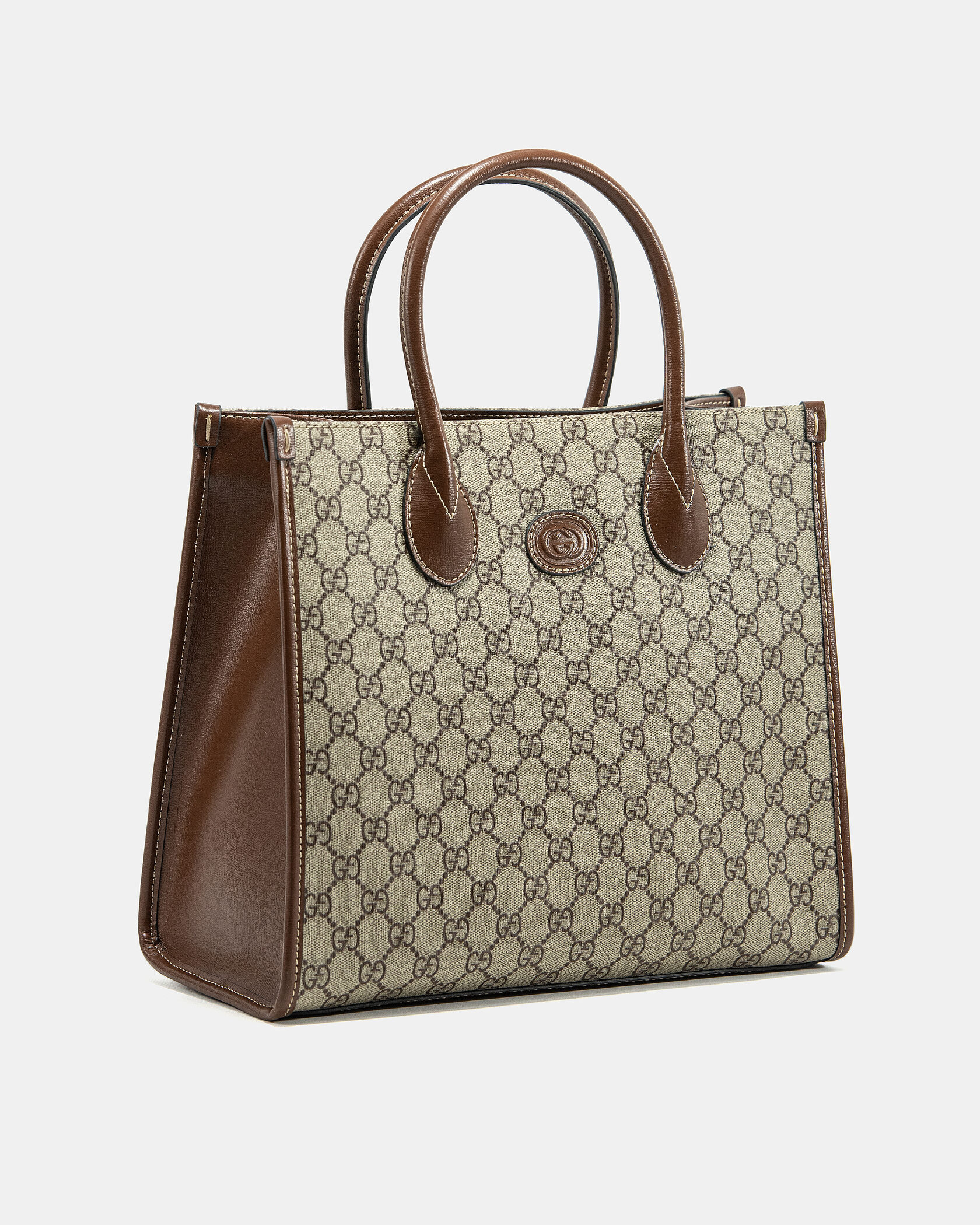Gucci Ophidia Leather-Trimmed Monogrammed Coated-Canvas Tote Bag - 5