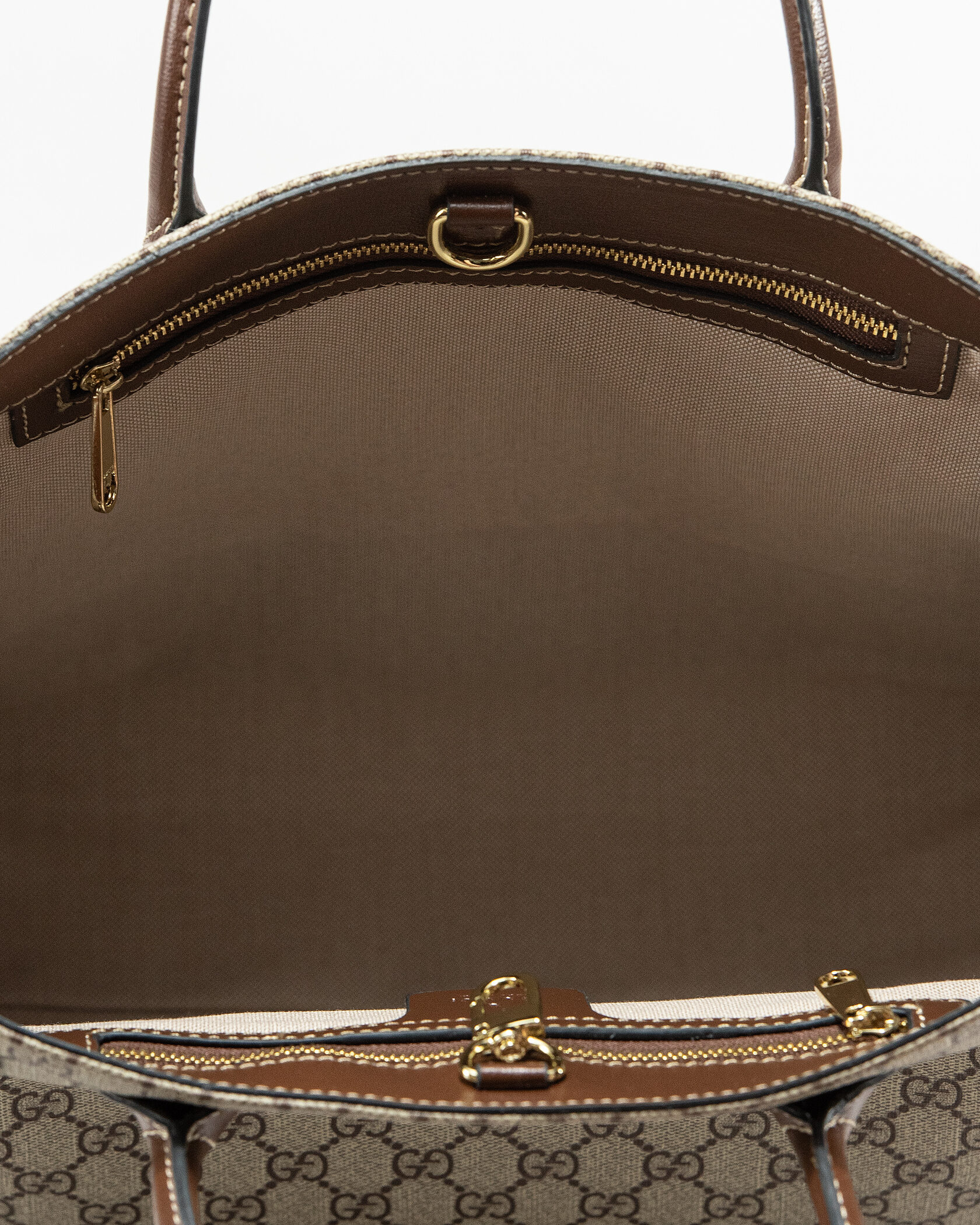 Gucci Ophidia Leather-Trimmed Monogrammed Coated-Canvas Tote Bag - 9