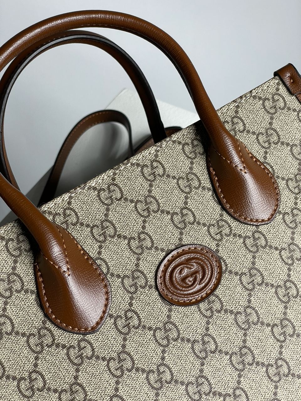 Gucci Ophidia Leather-Trimmed Monogrammed Coated-Canvas Tote Bag - 11