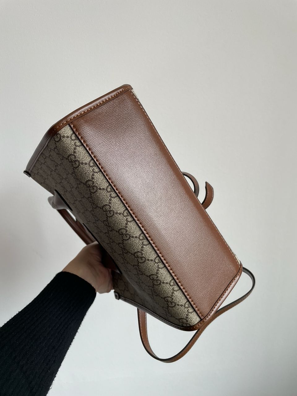 Gucci Ophidia Leather-Trimmed Monogrammed Coated-Canvas Tote Bag - 21