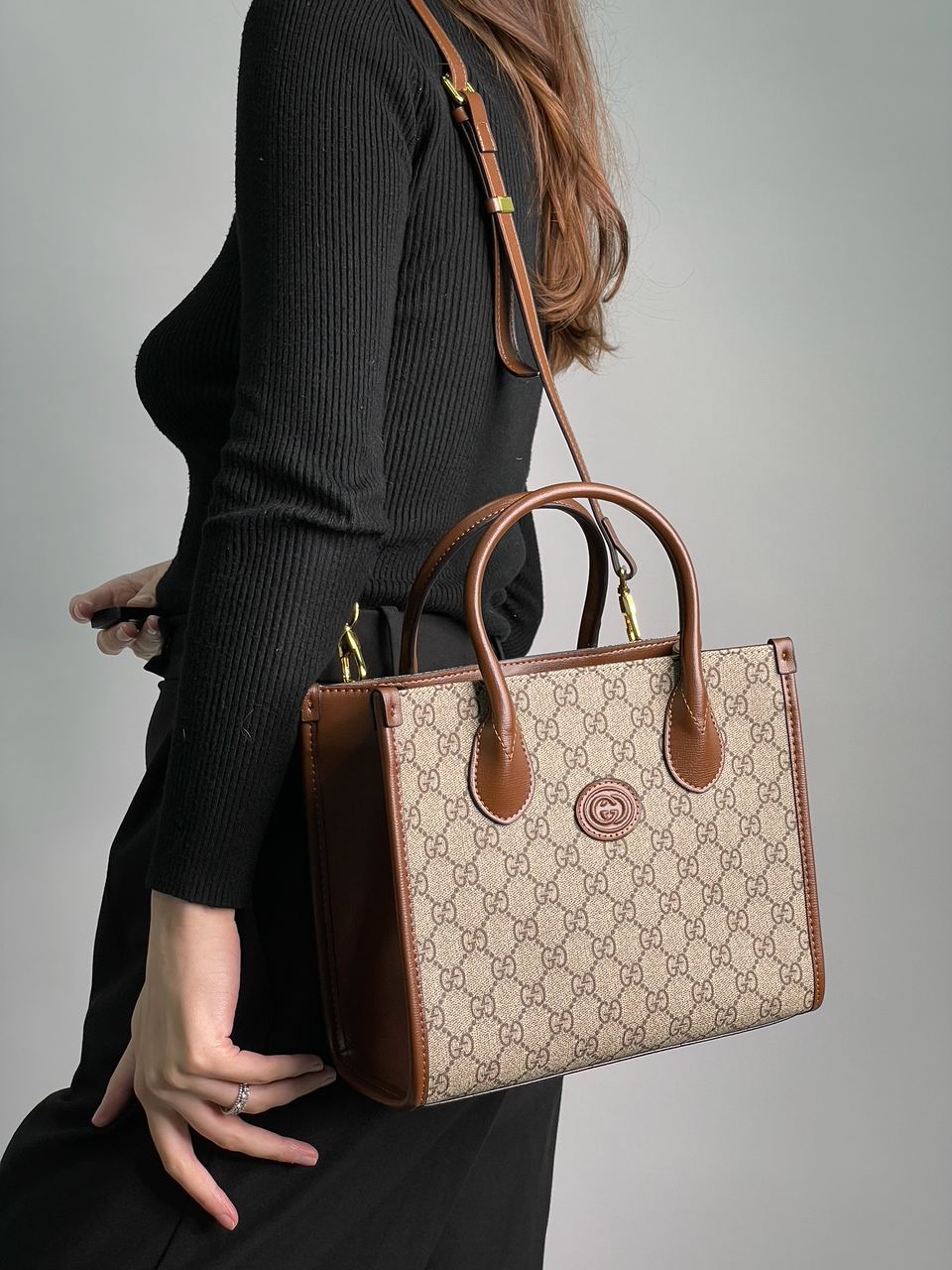 Gucci Ophidia Leather-Trimmed Monogrammed Coated-Canvas Tote Bag - 7