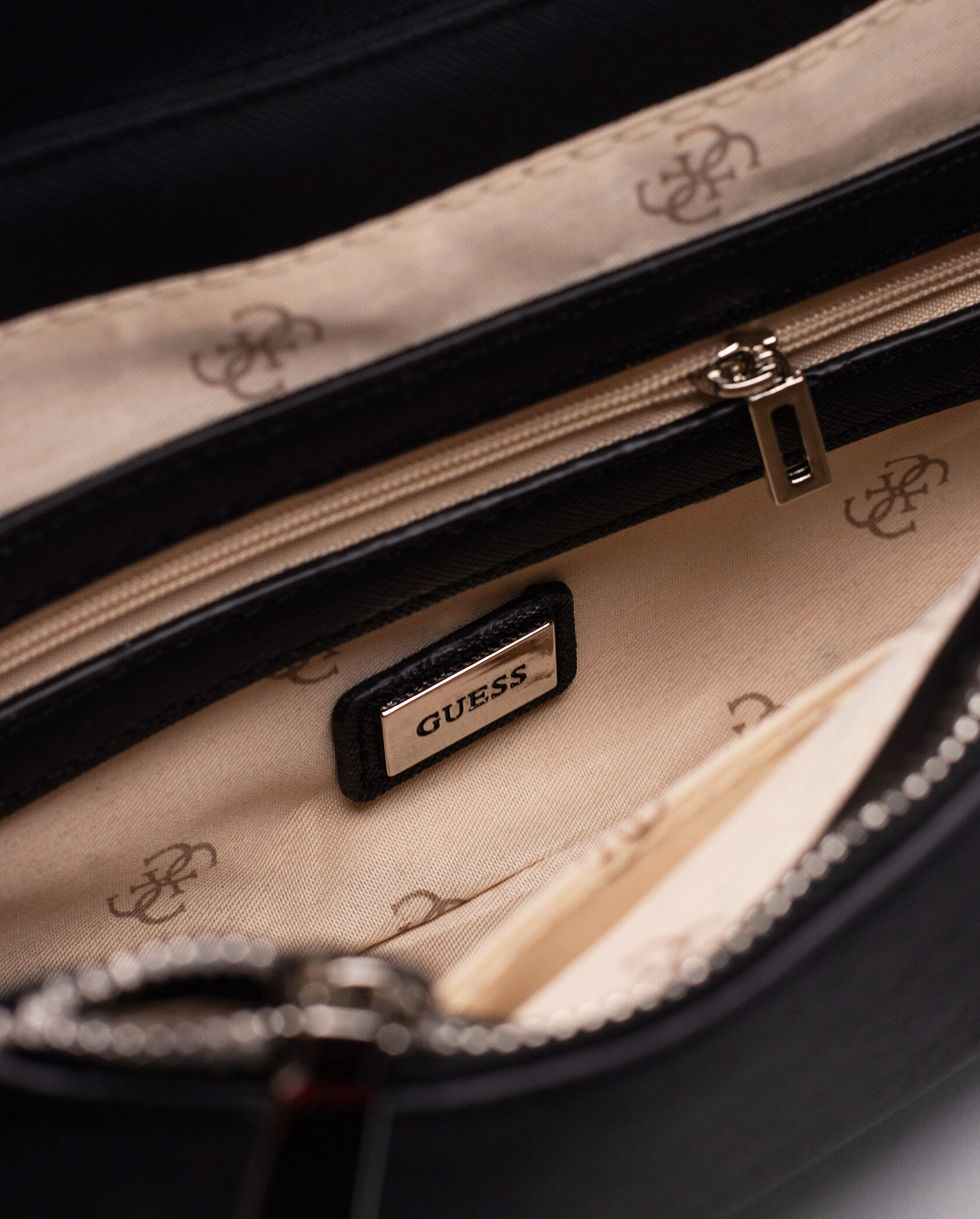 Guess Cordelia Shoulder Bag Black/Silver - 14