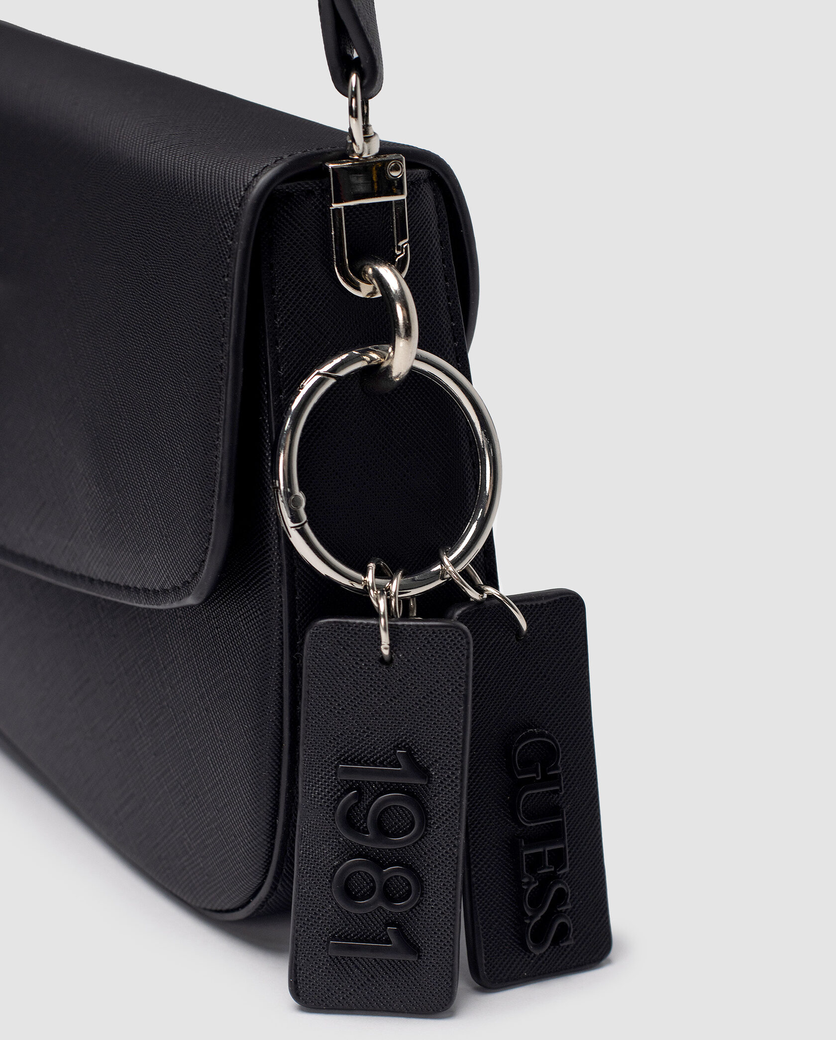 Guess Cordelia Shoulder Bag Black/Silver - 8