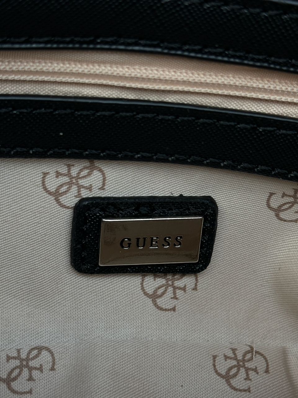 Guess Cordelia Shoulder Bag Brown Canvas - 9